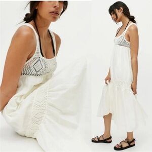 Urban Outfitters White Crochet Maxi Dress